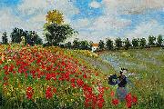 Claude Monet Poppy Field in Argenteuil oil painting reproduction